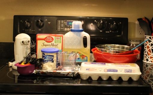 An overview of the ingredients and equipment that I will use to make my cakeballs. (photo: Nikki Dulay)