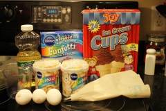 The ingredients I used to make the ice cream cone cupcakes. (photo: Nikki Dulay)