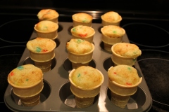 The cooked cupcake cones right out of the oven. (photo: Nikki Dulay)